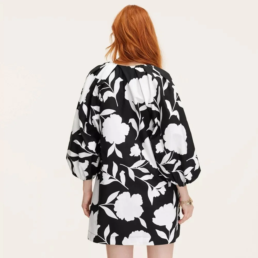 New Kate Spade Target Extra Large Classic Rose Poplin Long Sleeve Mini‎ Dress XL